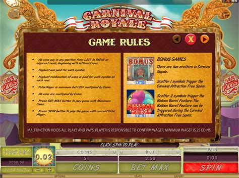 Ігровий автомат Carnival Royale (Королівська Ярмарка) безкоштовно онлайн